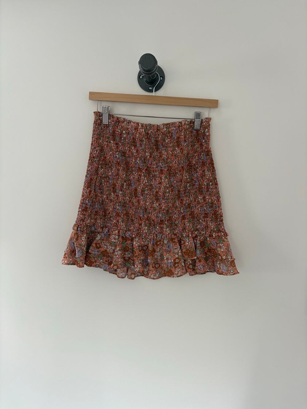 Veronica Beard Smocked Cotton Skirt Size 4